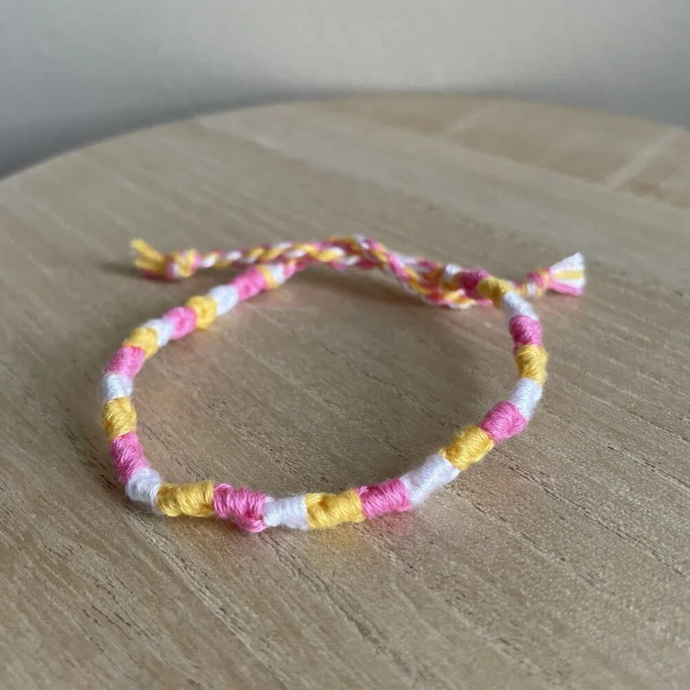 Elia Bracelet, anklet, trendy, comfortable, tie, embroidery thread, woven, gift,
